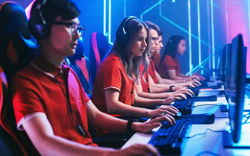 Esports students during tournament