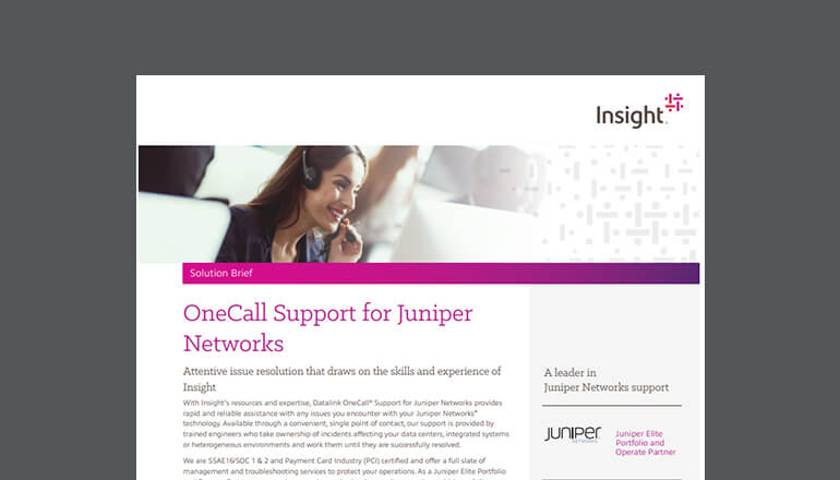 Article Insight OneCall Support for Juniper Networks Technologies Image