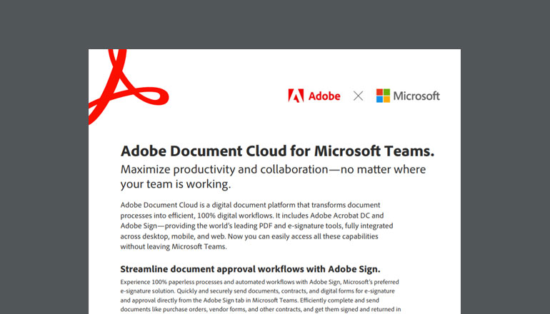 Article Adobe Document Cloud for Microsoft Teams Solution Brief  Image