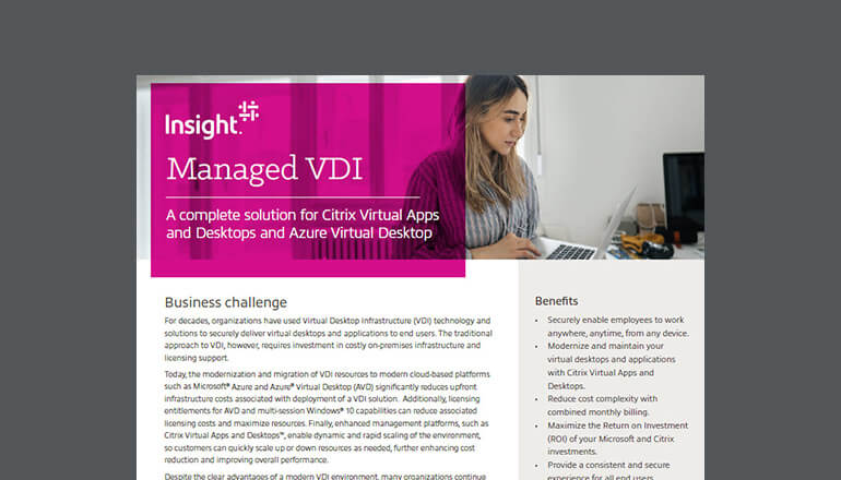 Article Managed VDI for Citrix Virtual Apps and Desktops Image