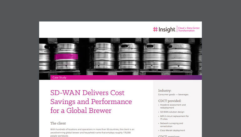 Article SD-WAN Delivers Cost Savings and Performance for a Global Brewer Image