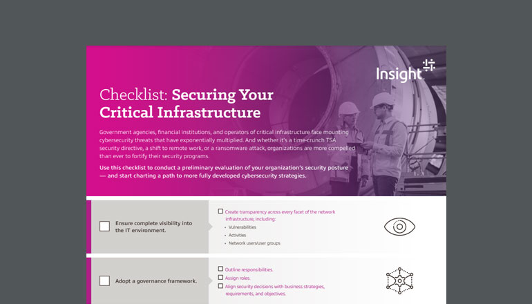 Article Checklist: Securing Your Critical Infrastructure Image