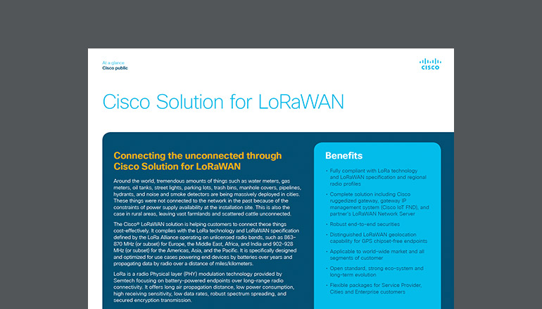 Article Cisco Solution for LoRaWAN Image