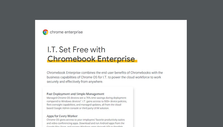 Article IT Set Free With Chromebook Enterprise  Image