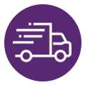 Expedited depot truck icon