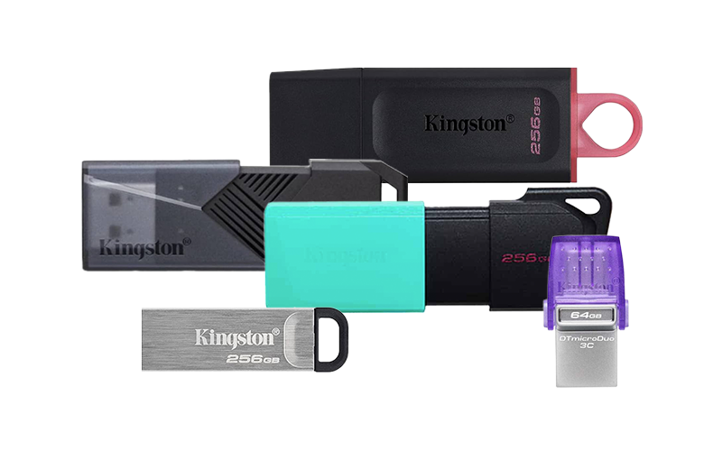 Kingston USB drives and flash drives family