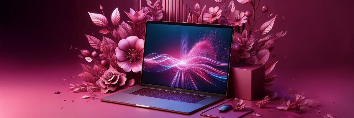 Modern laptop on a desk