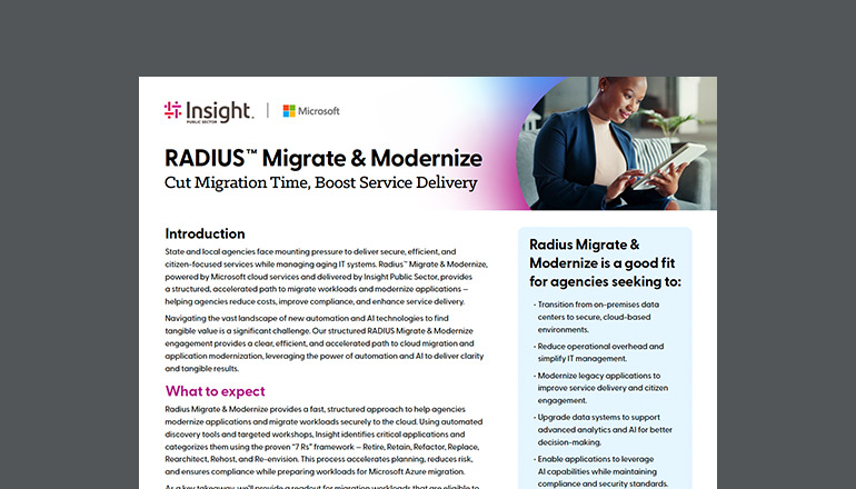 Article Public Sector: RADIUS™ Migrate & Modernize Image