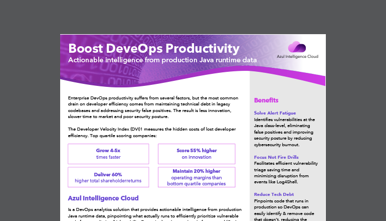 Article Azul Intelligence Cloud for DevOps Productivity Image