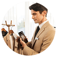 A person holding a smartphone while scanning a barcode