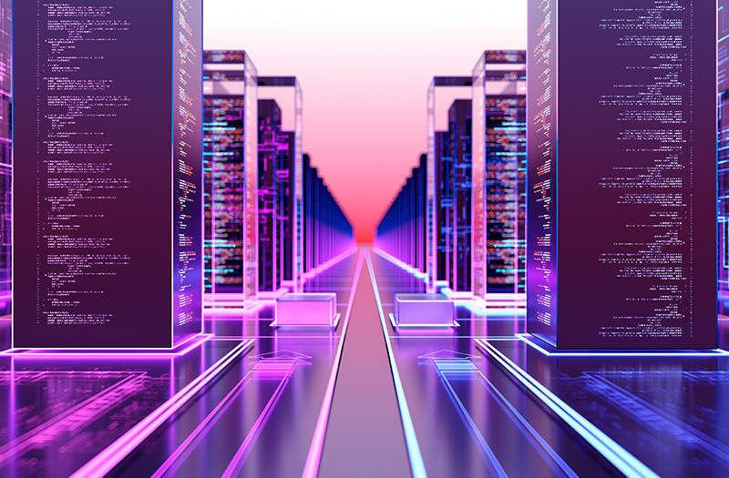 Abstract AI infrastructure center
