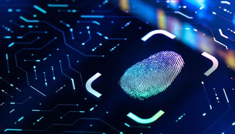 Fingerprint on a scanner.