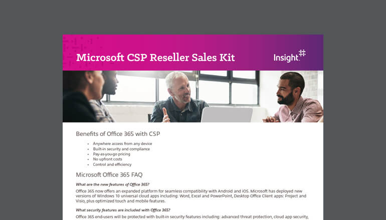 Article Microsoft CSP Reseller Sales Kit Image