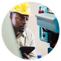 Manufacturing working in warehouse