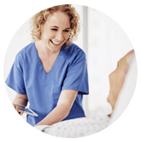 Nurse using personal device