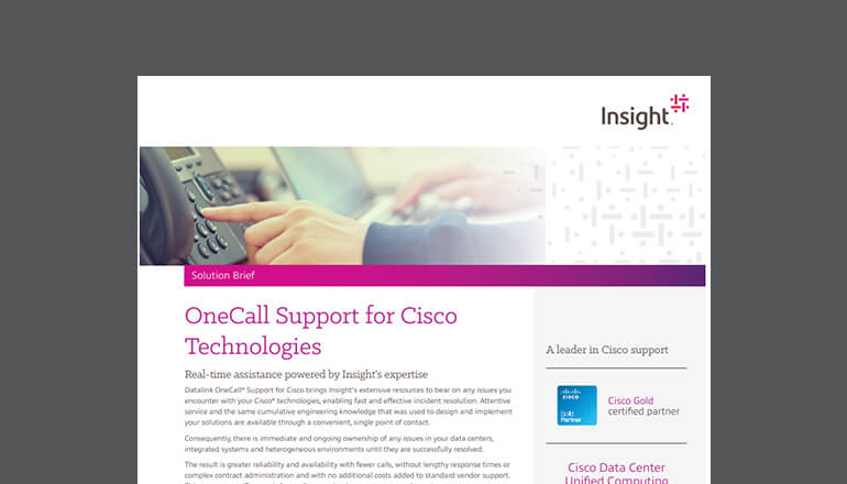 Article Insight OneCall Support for Cisco Technologies Image