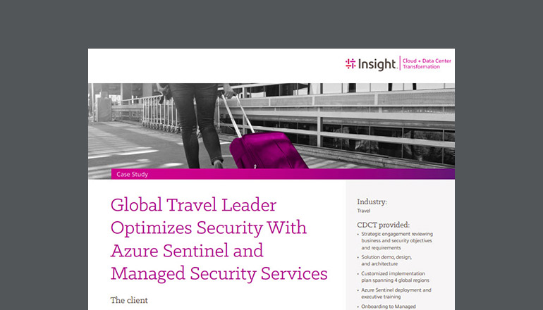 Travel Leader Optimizes Security With Azure Sentinel and Managed Security Services