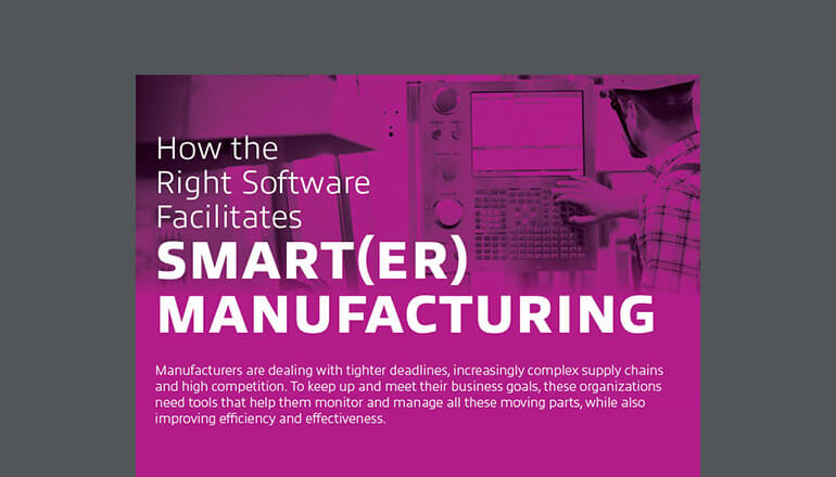 Article Software Facilitates Smart(er) Manufacturing  Image
