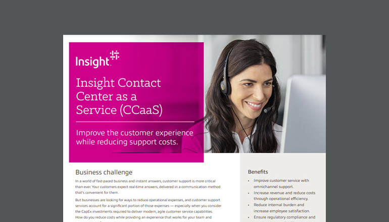 Article Insight Contact Center as a Service (CCaaS) | Cloud-delivered contact center services Image