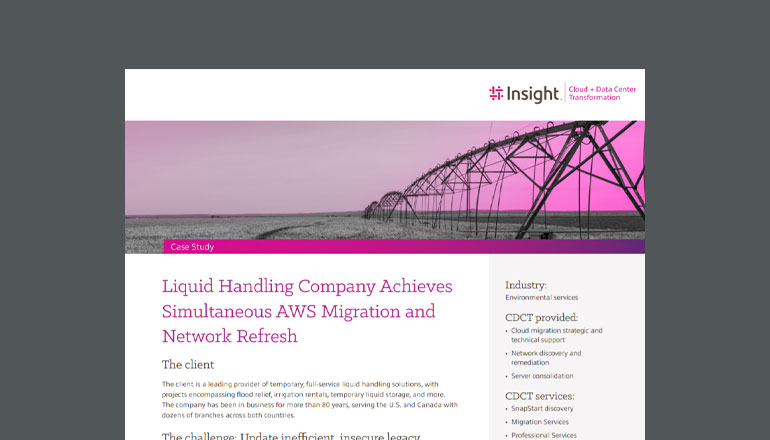 Liquid Handling Company Achieves Simultaneous AWS Migration and Network Refresh