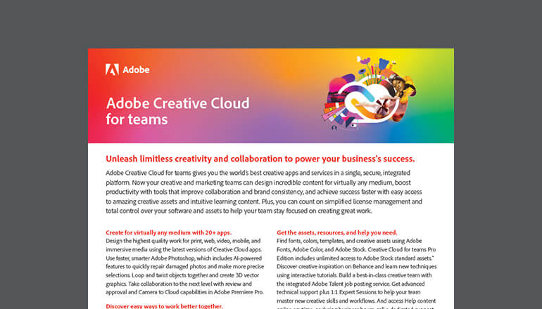 Article Creative Cloud for Teams Image