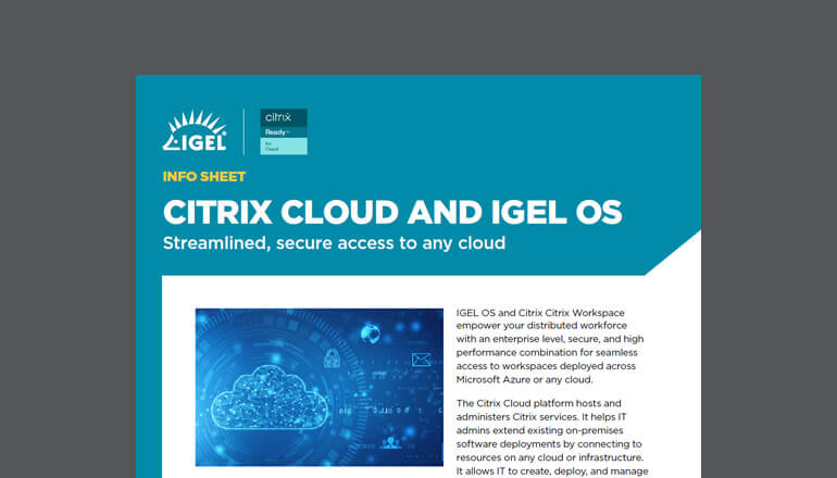 Article Citrix Cloud and IGEL OS  Image