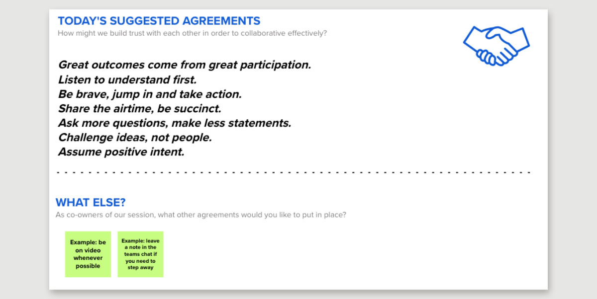 Today's suggested agreements