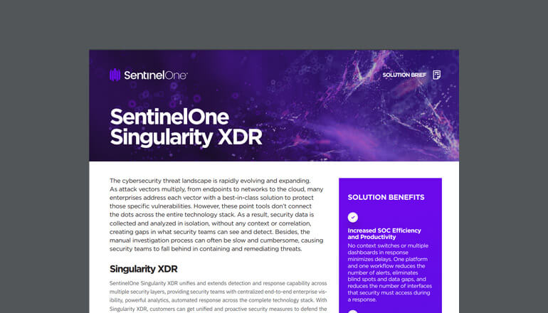 Article SentinelOne Singularity XDR Image