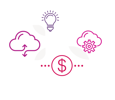 Illustration of speech balloons strung together in conversation