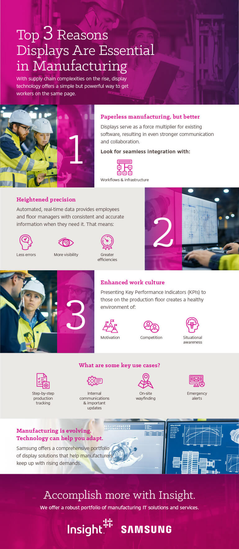 Top 3 Reasons Displays Are Essential in Manufacturing infographic