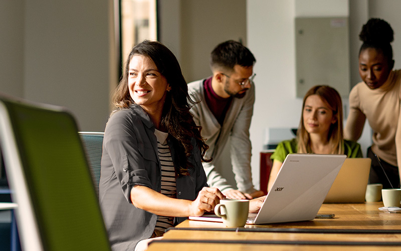 Woman working at the office