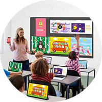 Teacher presenting to class