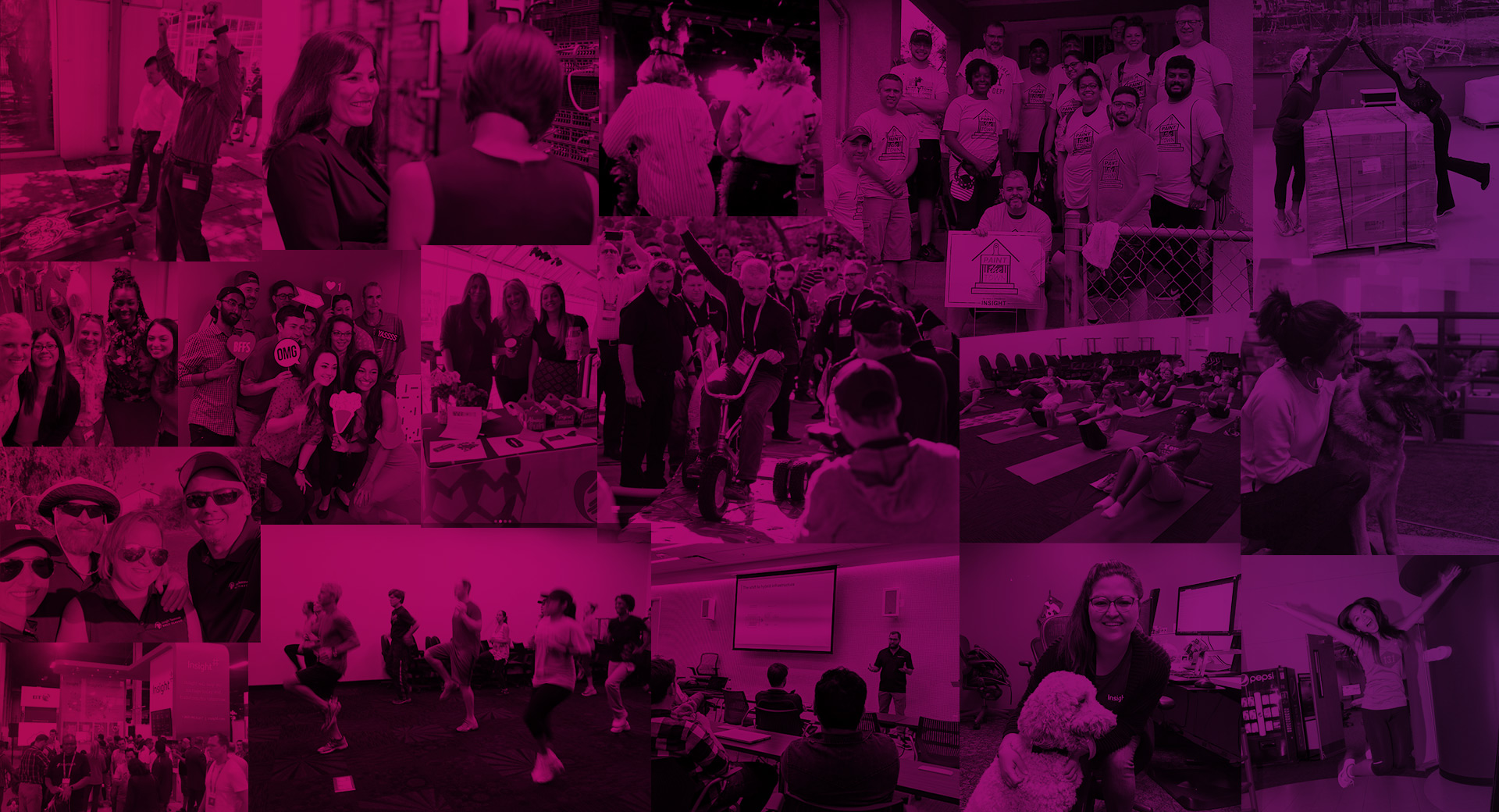 Insight employees enjoying thier day at work