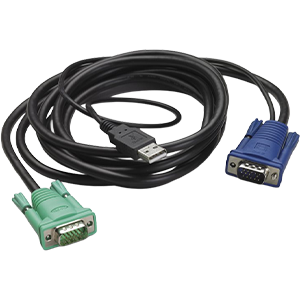 Front facing image of KVM cables