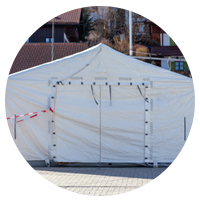 Portable virus testing tent