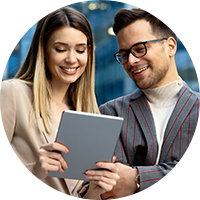 Business people discussion