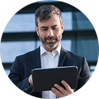 User on mobile device