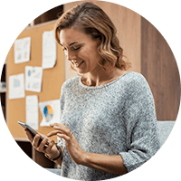 Woman using a smart phone