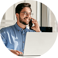 Businessman working at the office