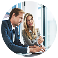 Professionals collaborating