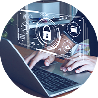 Person working with the security presentation