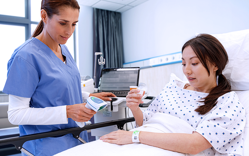 Nurse observing patient