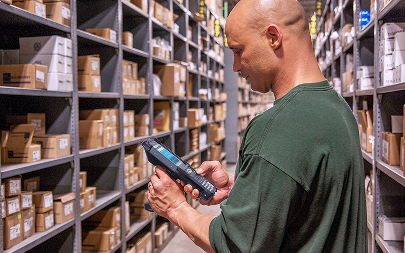 Warehouse personnel working on store