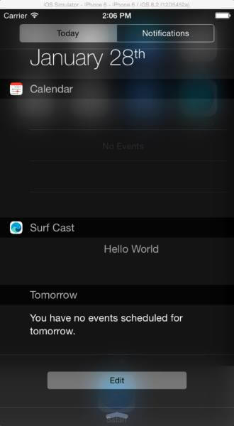iOS calendar and event view