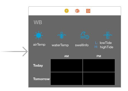 Weather and event iOS storyboard