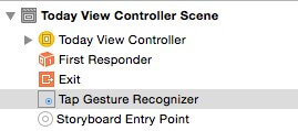 Today view controller screen