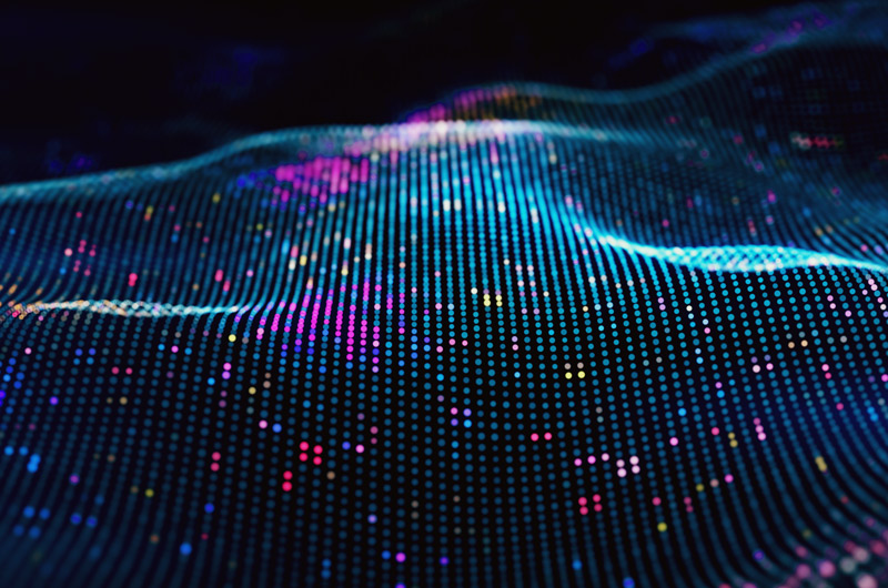 ABstract data trail through digital network