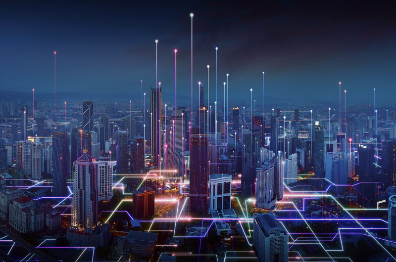 Smart city networking connection