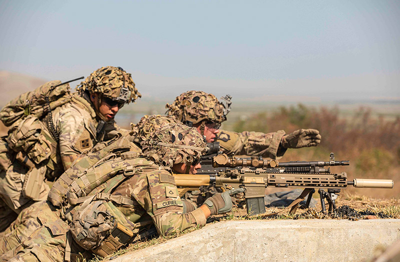 Military in field lifestyle