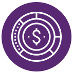 Illustrated icon of cash symbol